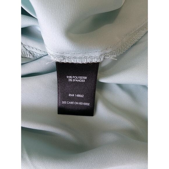 Torrid Madison Satin Button-Up Long Sleeve Shirt Mint Green Womens 12 Large New - Picture 6 of 9